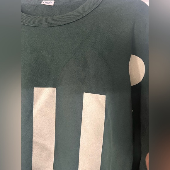 Clare V. OUI Green Crewneck Sweater - Picture 3 of 4